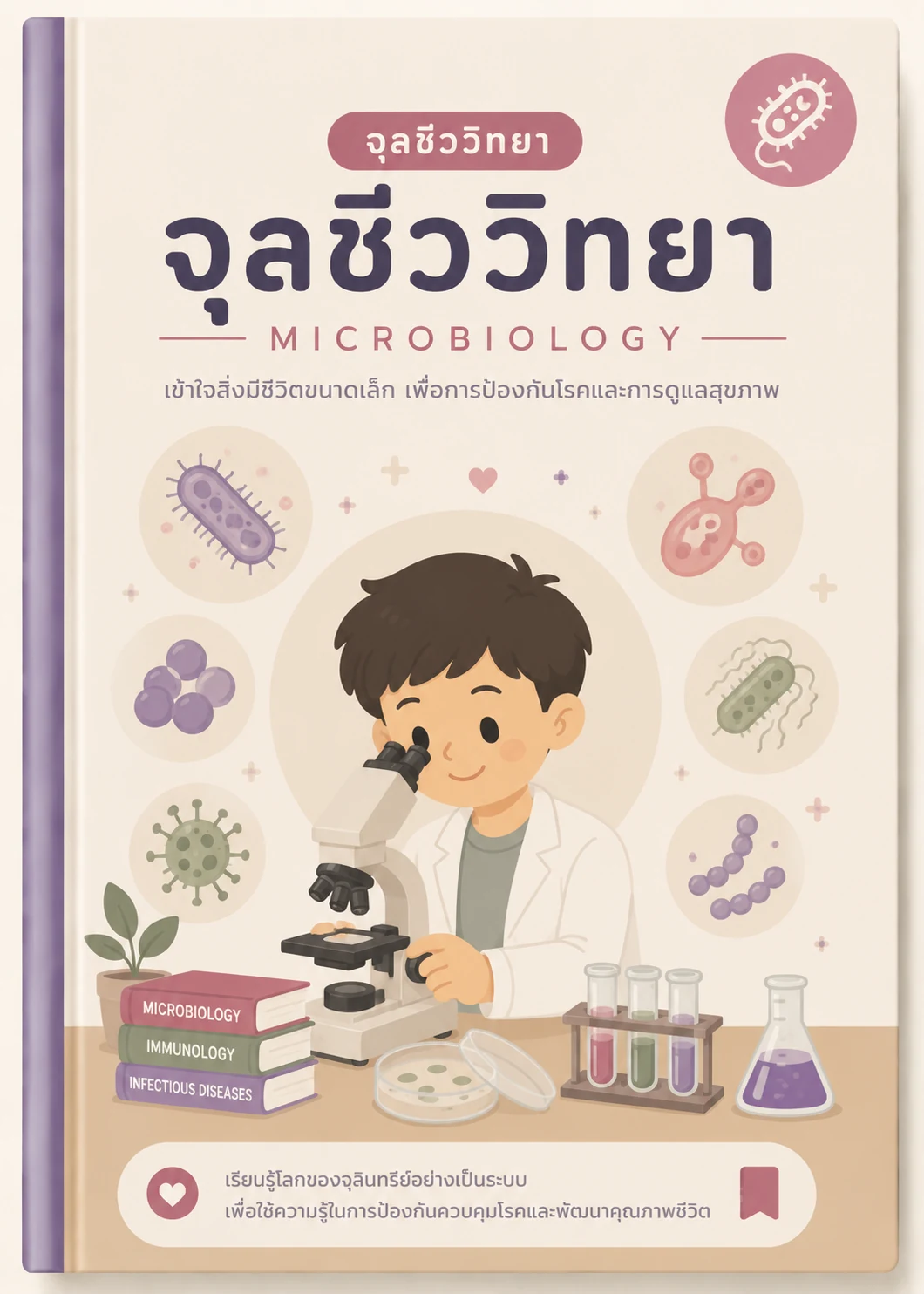 ปกหนังสือจุลชีววิทยา